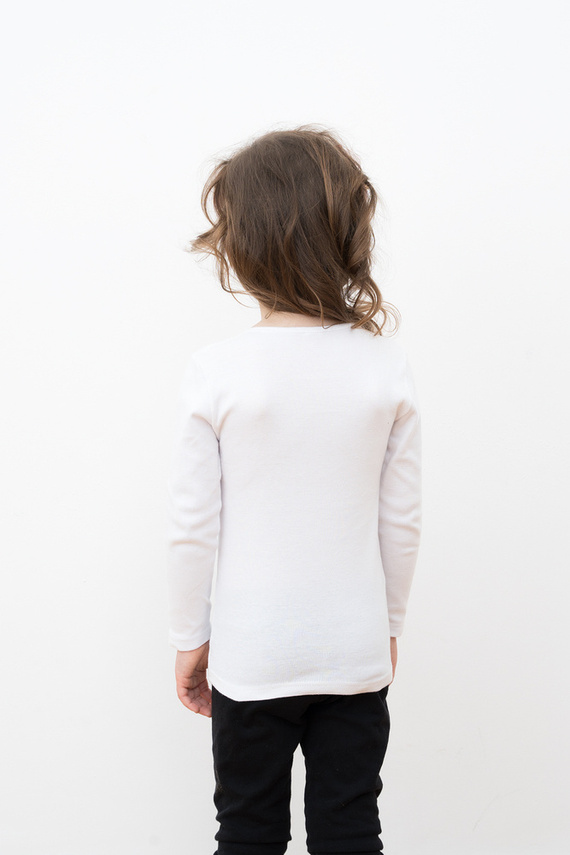 Tosia Тениска за момичета, дълъг ръкав Италианска мода - бяла 