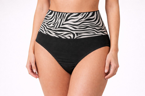 Mitex IGA WILD оформящи бикини с висока талия, изглаждащи корема wild black