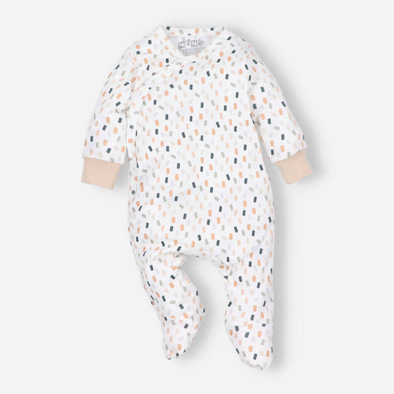 ABN-5327/KRE Гащеризон плик от органичен памук Nini крем