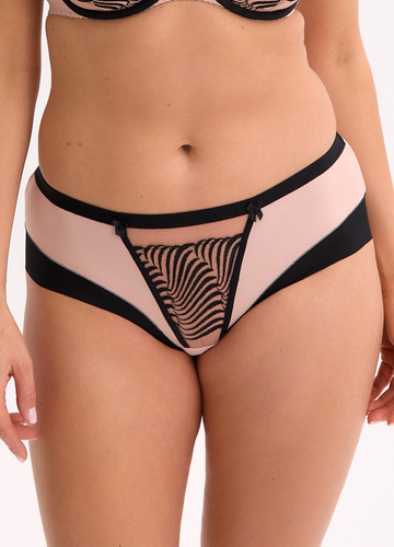 Дамски слипове Gaia Ivana GFP 1327 – черно и розово, дантела, комфорт и стил