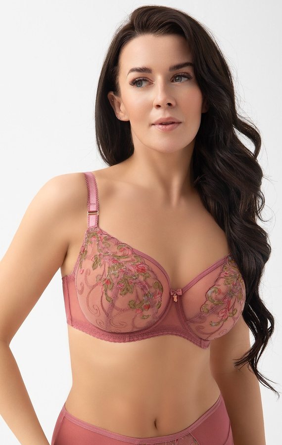 Gorsenia G028 Elora сутиен soft с бродерия, силна опора за голям бюст