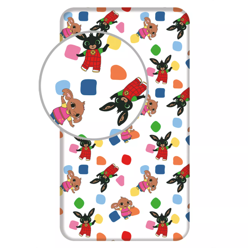 Детски чаршаф с ластик 90x200 Зайчето Бинг памук Jerry Fabrics
