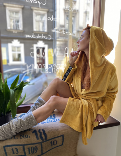 626 Abigail Дамски къс халат Forex - мед