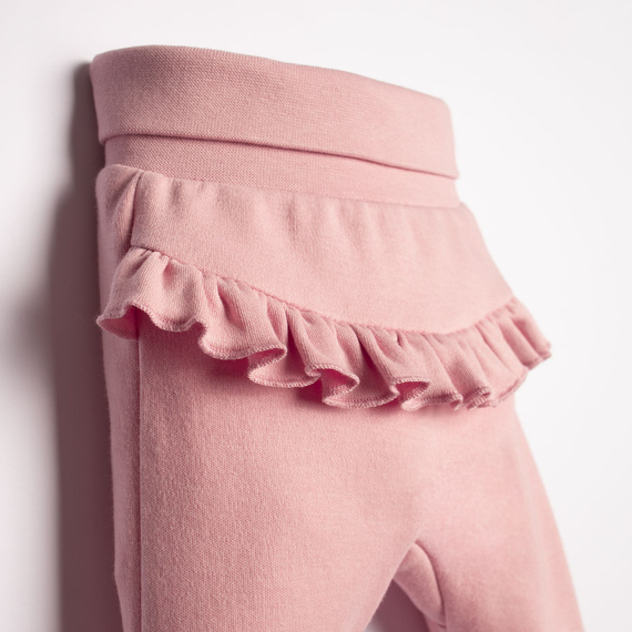 220010 Nicol бебешки ританки 100% памук Oeko-Tex розови с волан