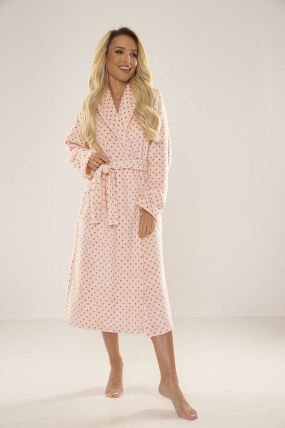 548 Мелани Дълъг дамски халат Forex - сьомга 