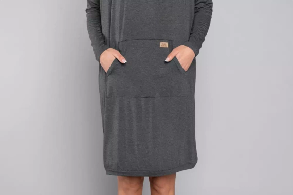 Тирана Туника за бременни и жени Италианска мода - тъмен меланж