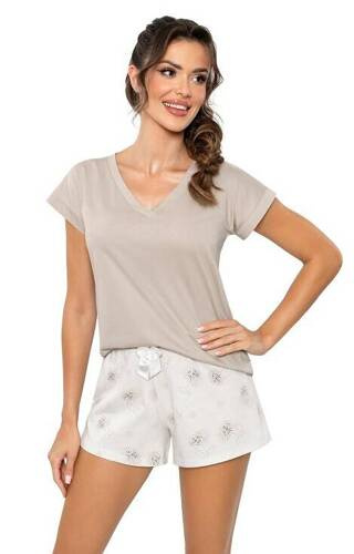 Дамска пижама Sandi Short Donna - бежова