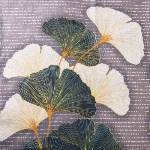 31510/2 Комплект спално бельо от фланел Flanellove Darymex бежово-зелени листа от гинко – комплект, 100% памук, топъл и мек