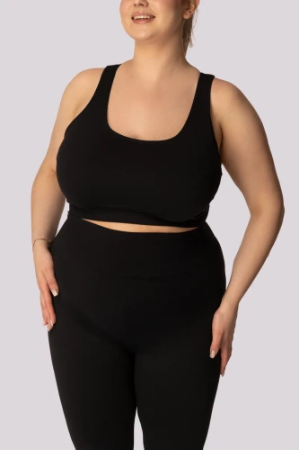 Базово горнище спортен сутиен Mona черен