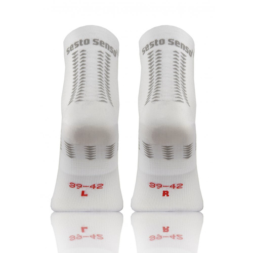 SKB01 Спортни чорапи Универсални спортни чорапи Sesto Senso бяло-червени