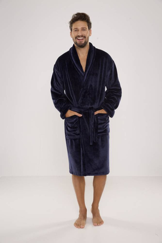 716 Мъжки халат Rafael De lafense - тъмносин