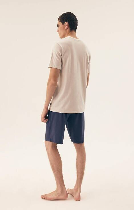 42633 Премиум мъжка пижама Dive Henderson - бяла