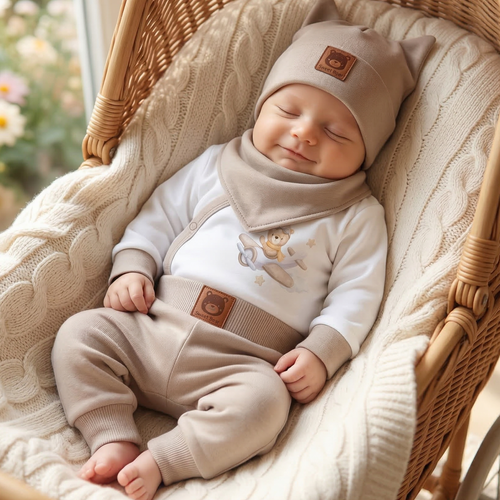 ABK-0045 Бебешки комплект Sky Journey от органичен памук Nini