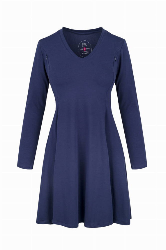 Рокля за бременни и кърмачки Milk&Love, тъмносиня