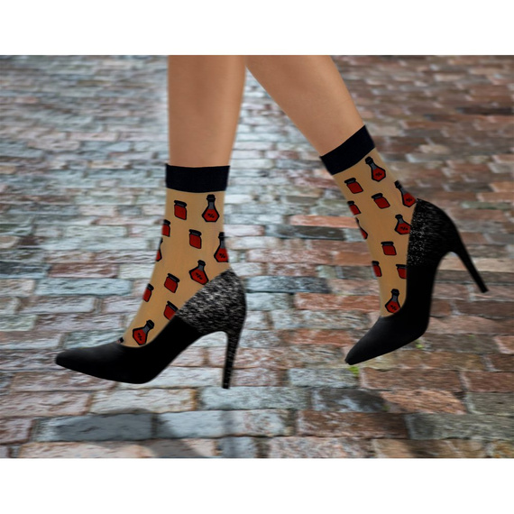 Дамски найлонови чорапи Sesto Senso, малини и сок