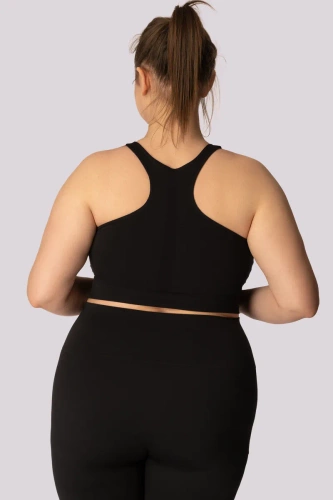 Базово горнище спортен сутиен Mona черен