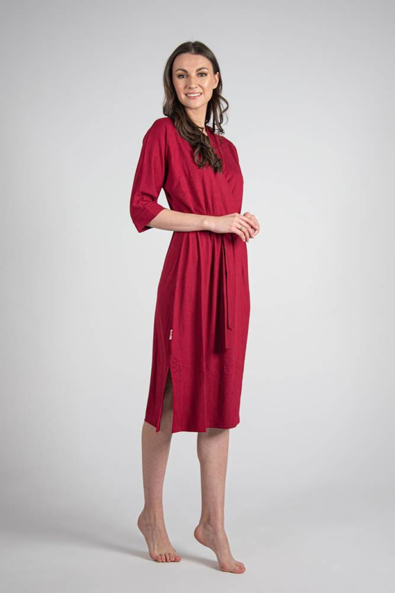 942 Visa Дълъг халат De Lafense - бордо