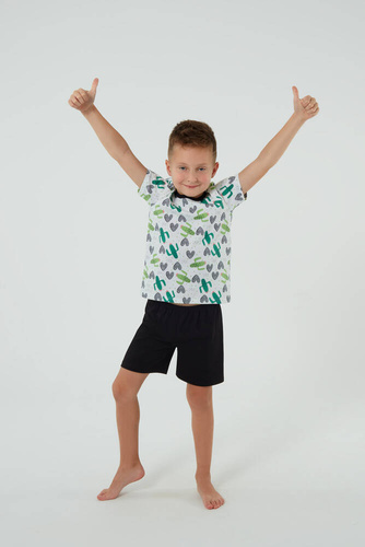 Детска пижама Picos Италианска мода - принт/черно 