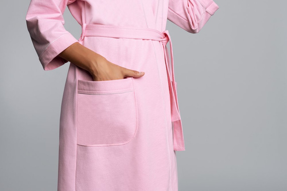 Kalia Дамски халат с 3/4 ръкав Италианска мода - розов