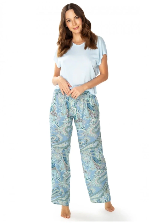 86634 Laguna дамска пижама Чайка, син принт