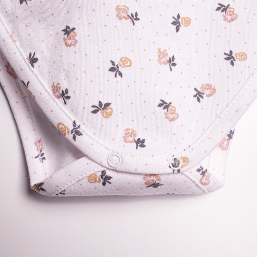 Бебешко боди с къс ръкав и цветен принт – Nicol, 220094