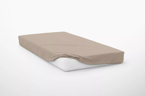 Микросатенен чаршаф с ластик Poly Detexpol гладък и удобен taupe 