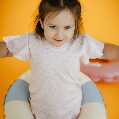 Блуза с къс ръкав Meadow Eevi - розова