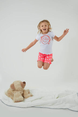 Raba Пижама за момичета Италианска мода - бяла/малинова