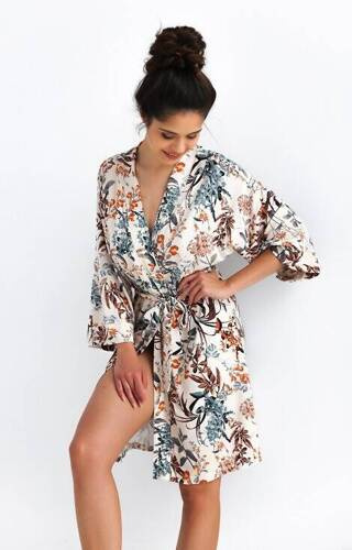 Дамски халат Sensis Dolores - кремав