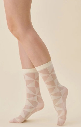 612 Syla Дамски чорапи 20 den Gabriella - екрю