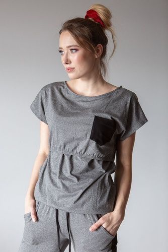 504 Komplet dresowy MIRACLE- szary melanż