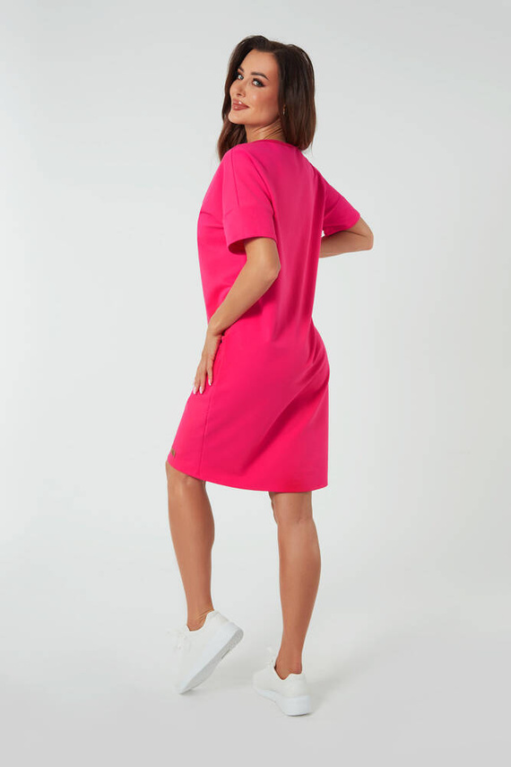 Дамска туника с къс ръкав Stella Италианска мода - фуксия 