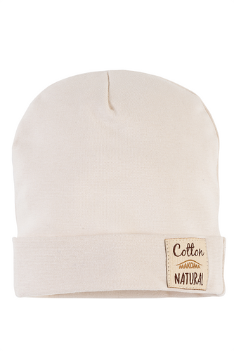 4252M Бебешка шапка Makoma "Unitone MoonBeam", бежова