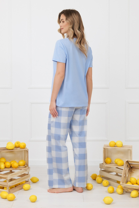 Дамска пижама MIKA Italian Fashion 100% памук дълги панталони