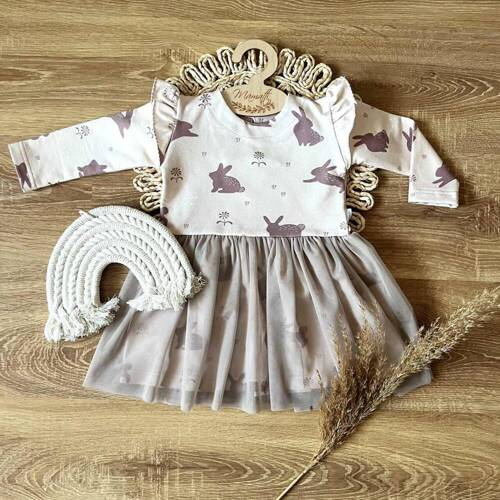 SH027 Рокля за момиче с дълъг ръкав Mamatti