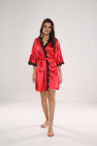 929 Kleoree Дамски халат De Lafense - червен