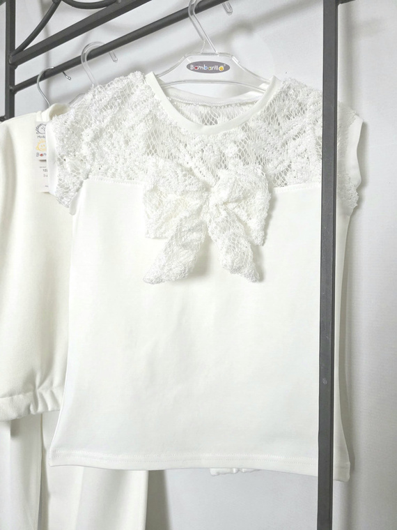 Детска блуза Eliza Bambarillo дантела панделка елегантна