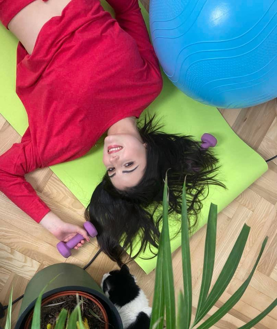 555 Paula Дамска пижама De Lafense - малинова