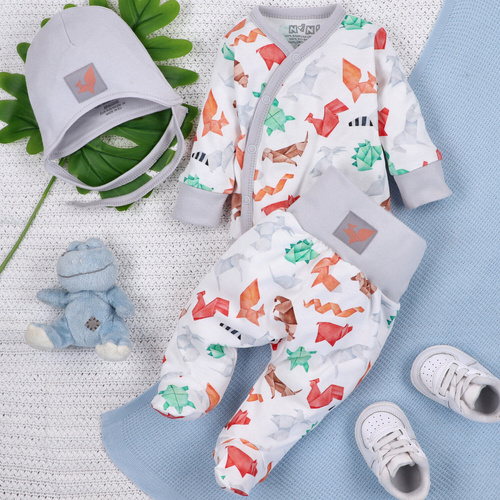 ABN-5390 Fun Origami Półśpiochy z bawełny organicznej Nini druk