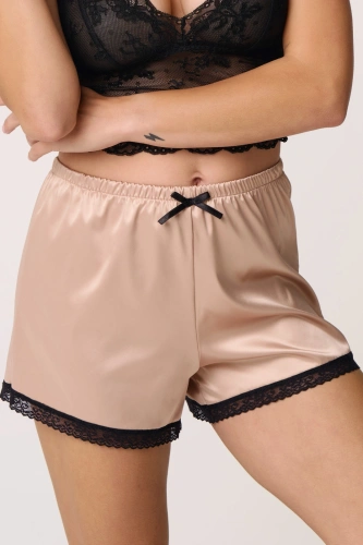 Къси сатенени пижамени шорти Babell Night Whisper в бежово