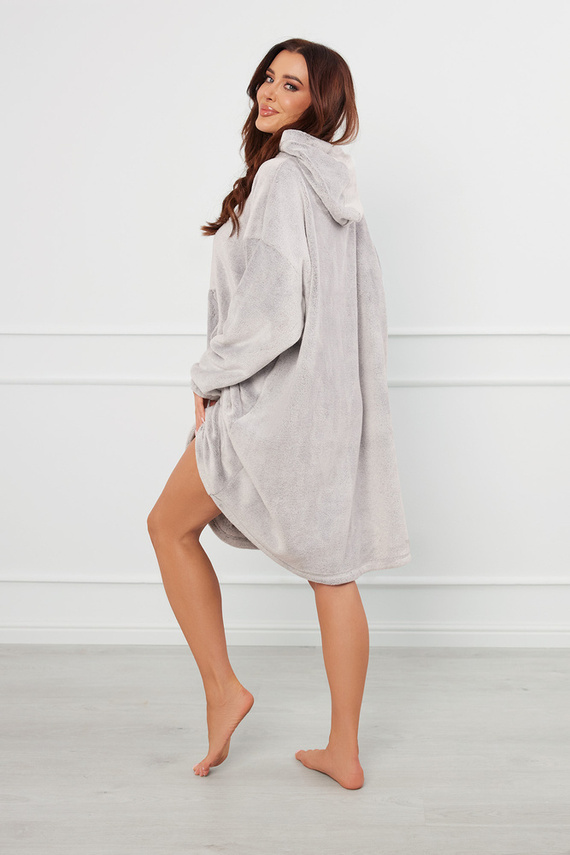 Forio Блуза с качулка унисекс Италианска мода - сива 