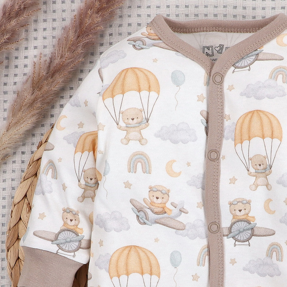 ABN-5508 Sky Journey Nini бебе клоун | Органичен памук, затваряне с щракване