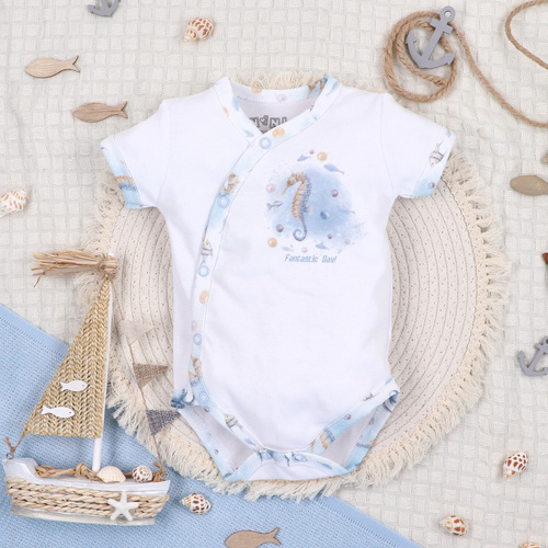 ABN-5444 Боди с къс ръкав Sea Of Joy Nini – органичен памук, за бебета