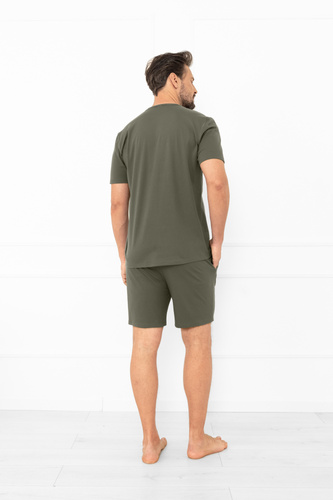 Krystian Italian Fashion мъжка пижама с маслини - памук, тениска и къси панталони