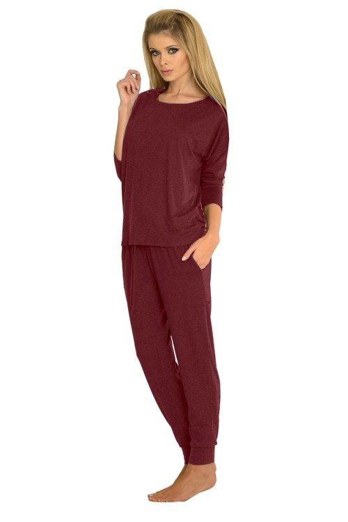 555 Paula Дамска пижама De Lafense - бордо