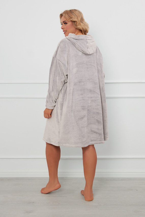 Forio Блуза с качулка унисекс Италианска мода - сива 