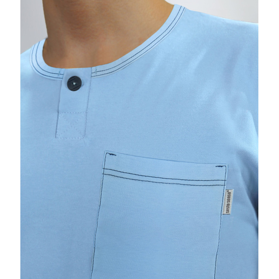 2629/13 Мъжка пижама, къс ръкав, къс панталон Sesto Senso син