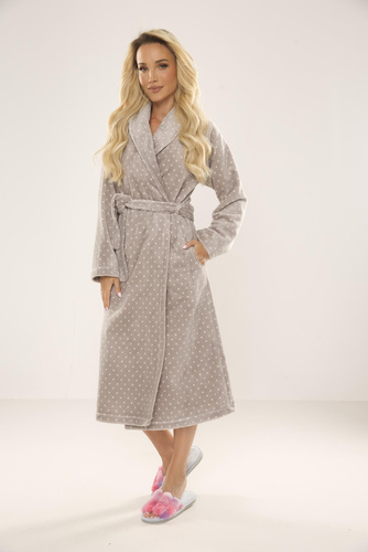 548 Melanie Дълъг дамски халат Forex - сив