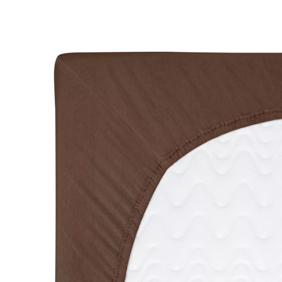 Втален чаршаф от трико Constance KARO - шоколад 030