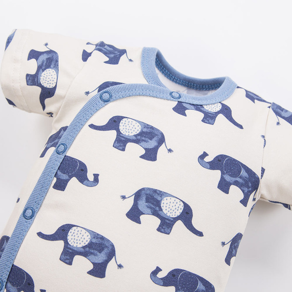 Боди плик с къс ръкав Elephant Eevi - екрю